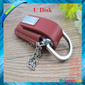 promotional gift leather usb/pu leather usb flash drive